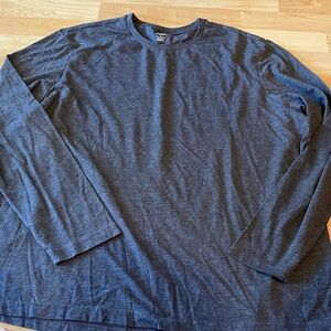 Athletic Works Men's Charcoal Long Sleeve Tee